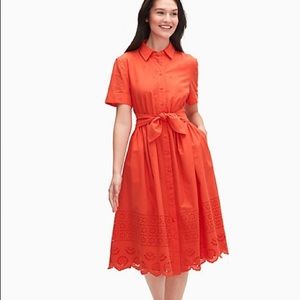 Kate Spade Eyelet Tie-waist Shirtdress NWT